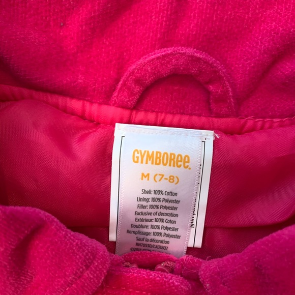 Gymboree pink velour girls size M/7-8 coat. - Picture 5 of 7